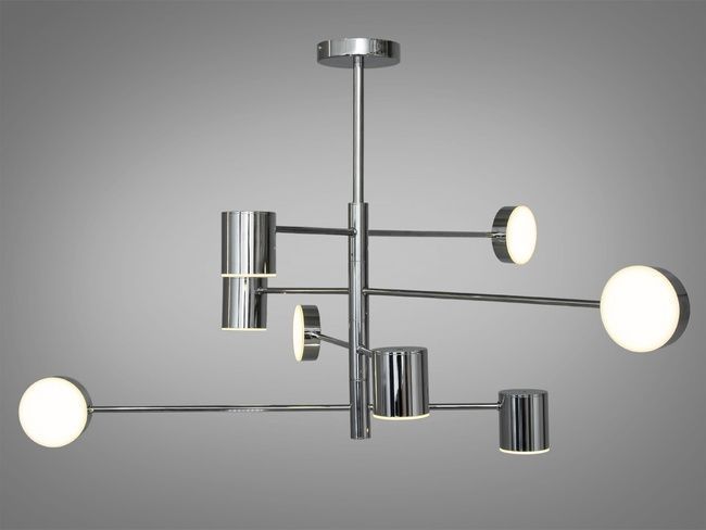 Інноваційна новинка LED люстра в офіс, 40W, хром