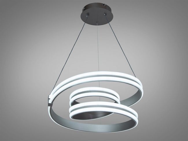 Підвісна LED люстра завитки 125 Вт коричнева