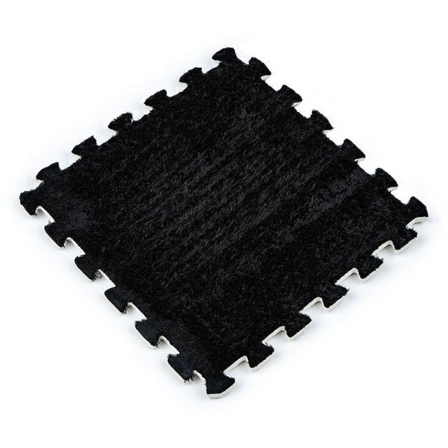 Підлога-пазл плюшевий ЧОРНИЙ 30*30*1cm (D) SW-00002078, Черный, Чорний