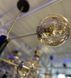 Люстра молекула лофт з бежевыми прозрачными плафонами 6 ламп, Бронза, Бронза
