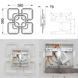 Керована світлодіодна люстра ROOM ICE 70W 6S SMART 380x380x75-WHITE-220-IP20