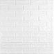 Панель стінова самоклеюча декоративна 3D під цеглу Білий Матовий 700х770х5мм (001-5M), Білий, Білий