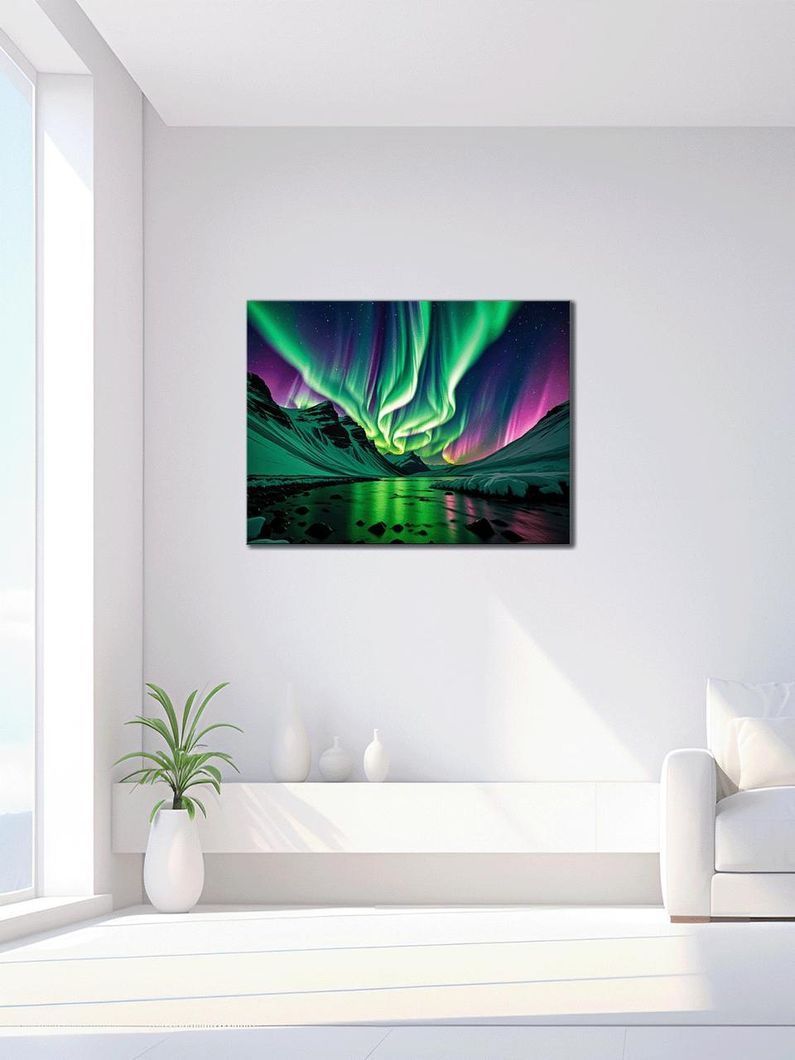 Картина на холсте МАKO " Сияние ледовых вершин " 50x70 см MK10503_5070