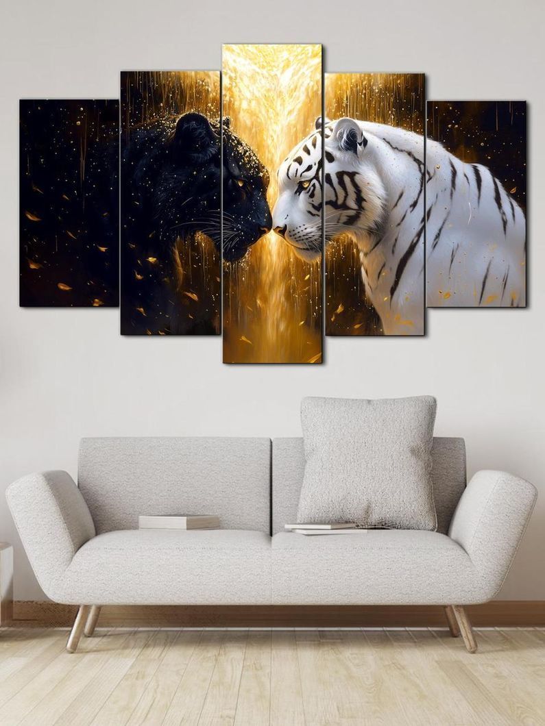 Модульна картина MAKO "Інь та Ян тигри " 80x125 см MK50606