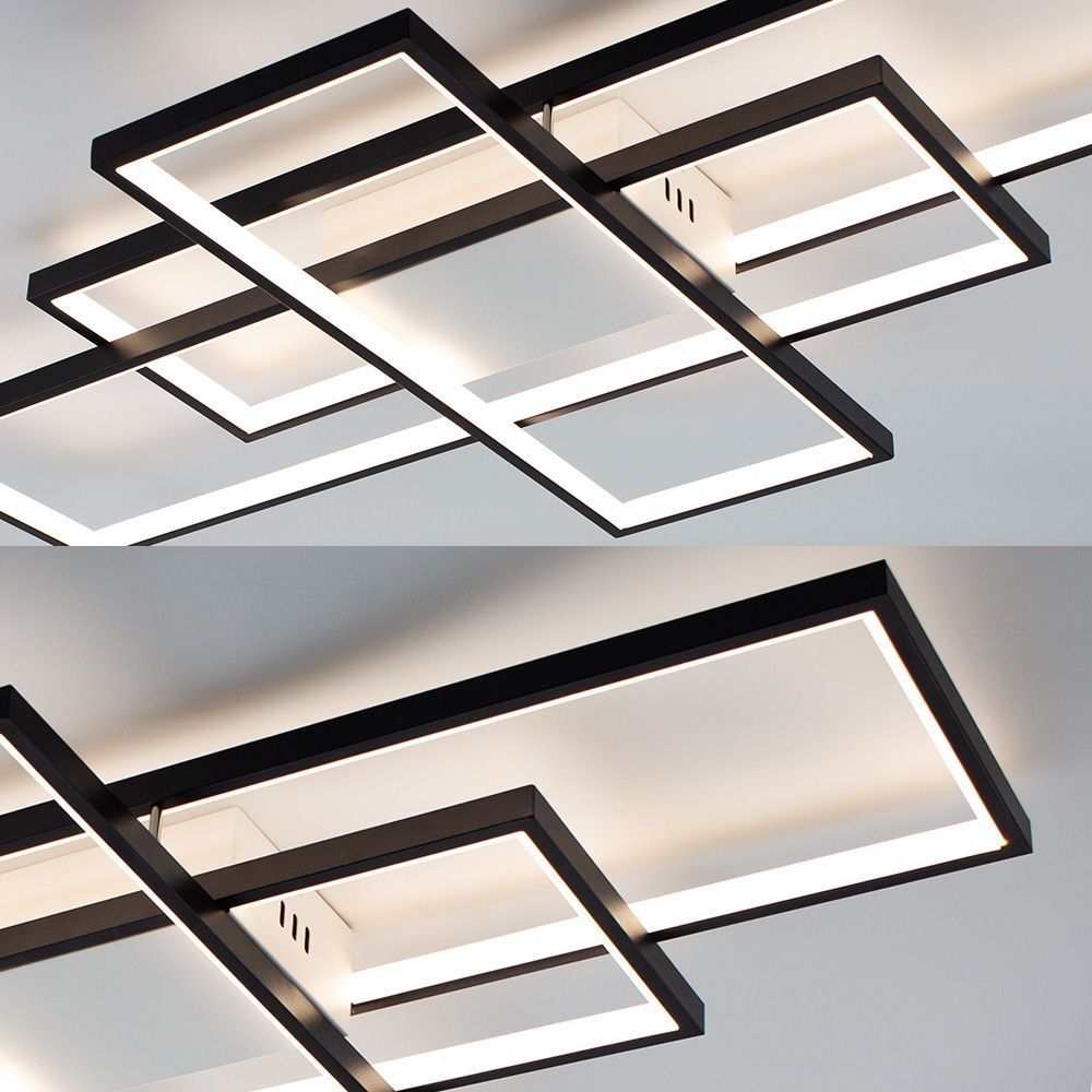 Керована світлодіодна люстра SVEN 125W 3S SMART 1100x600x80-BLACK/WHITE-220-IP20, Чорний
