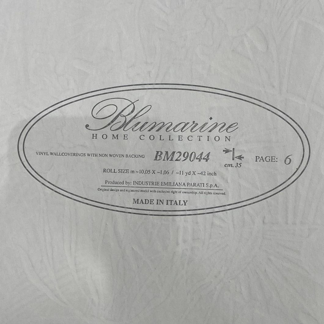 Обои виниловые на флизелиновой основе золотистый фон серебряные растения Blumarine 5 (Emiliana Parati) 1,06 х 10,05м (29044)
