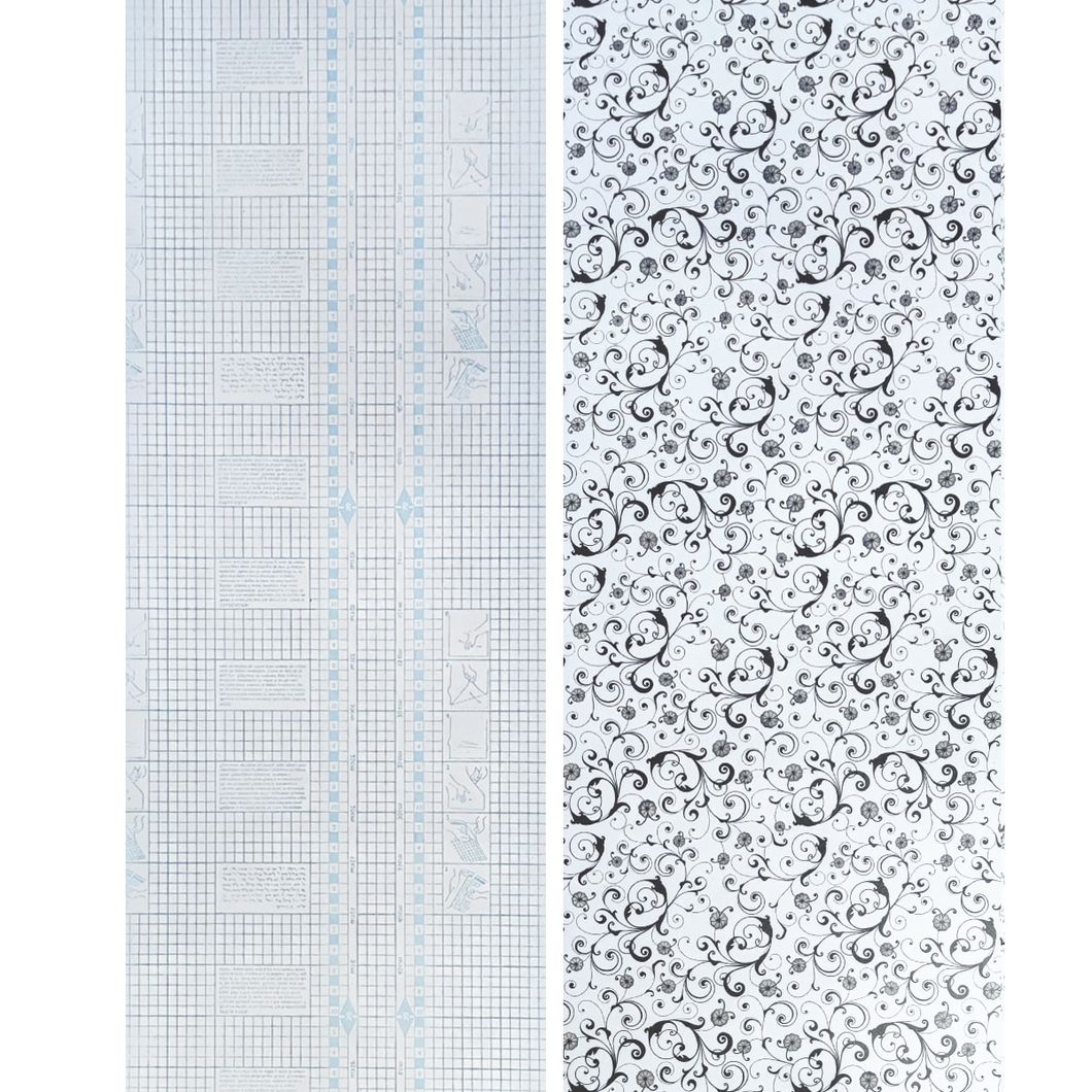 Самоклеющаяся декоративная пленка узор цветы 0,45Х10М (KN-X0184-1), Белый, Белый