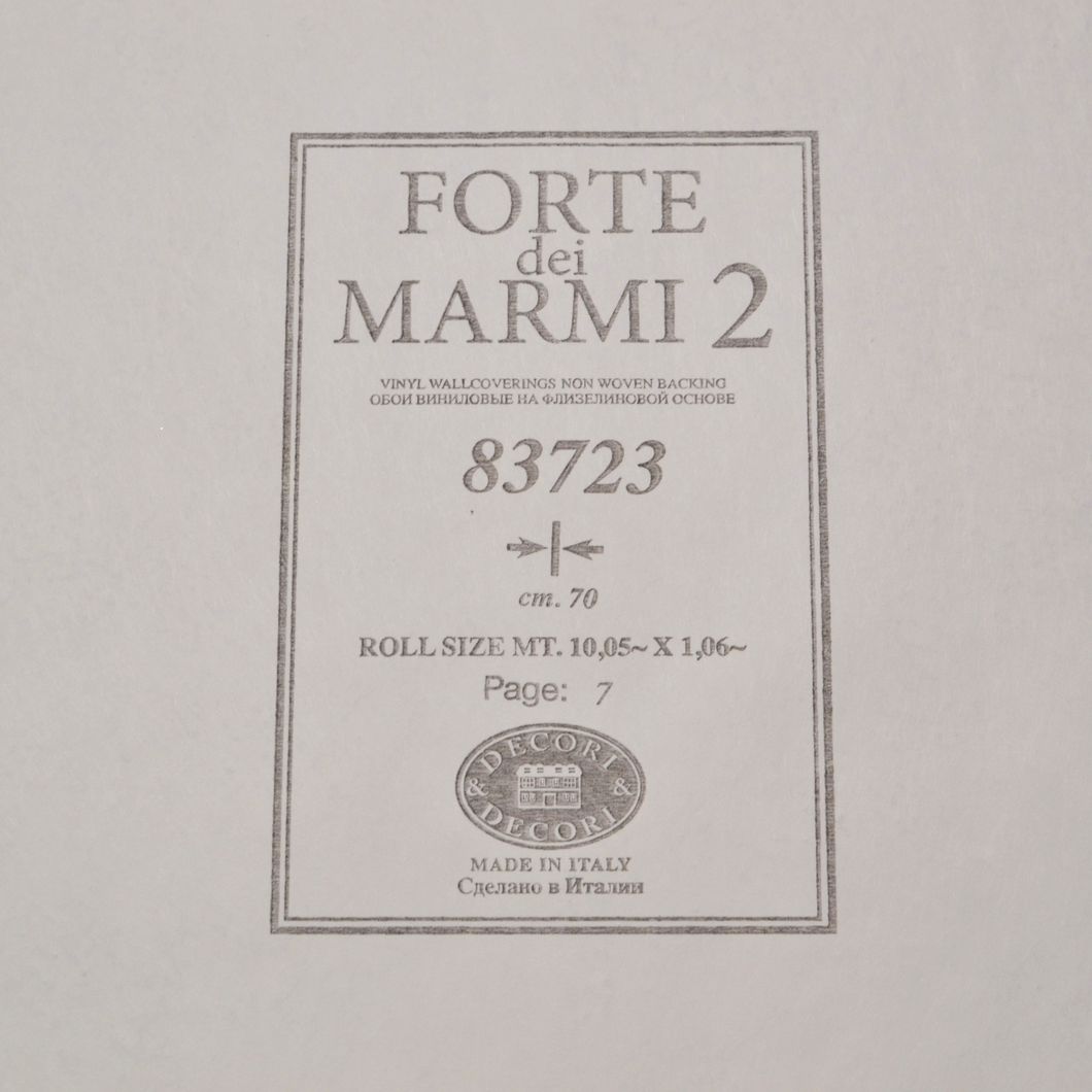 Обои виниловые на флизелиновой основе Decori & Decori Forte Dei Marmi 2 слоновая кость 1,06 х 10,05м (83723)