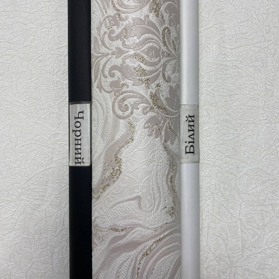 Шпалери вінілові на паперовій основі сіро бежеві Слов'янські шпалери Comfort В39 Монро 1,06 х 10,05м (9454-01В)