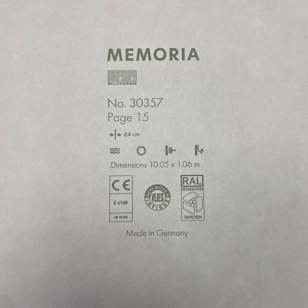 Обои виниловые на флизелиновой основе Черные Memoria 1,06 х 10,05м (30357)