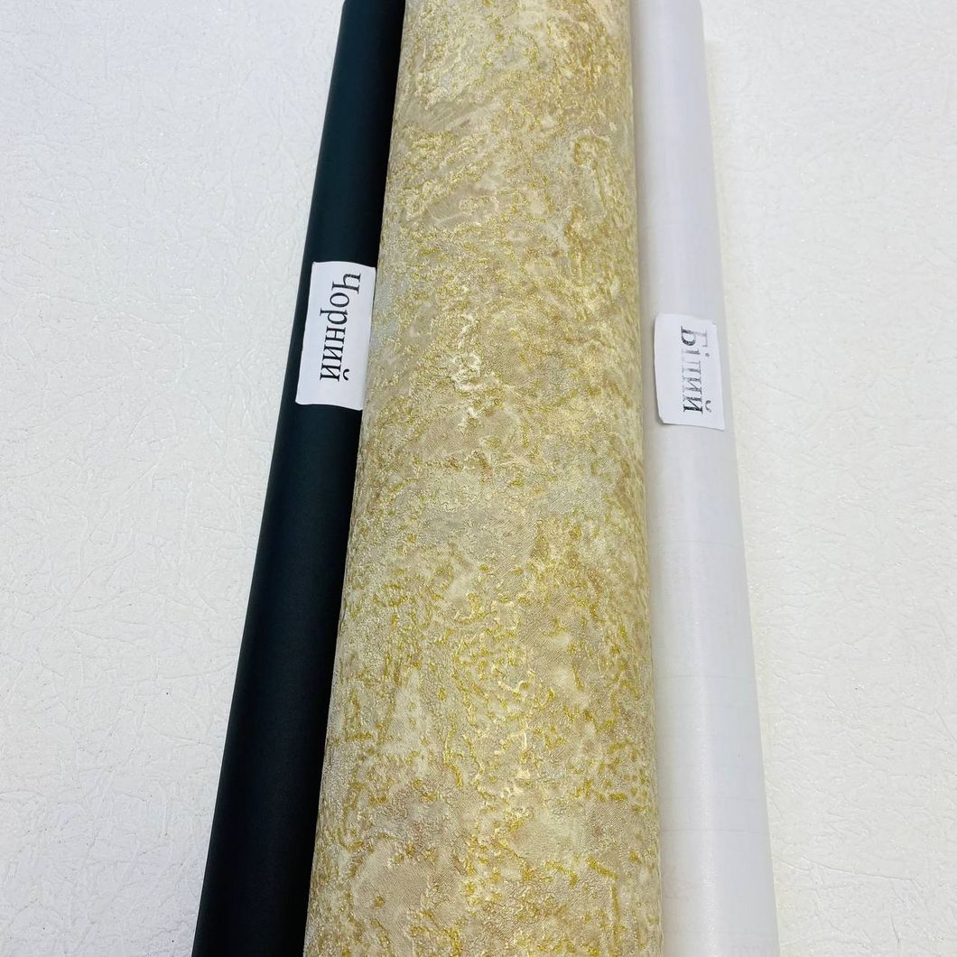 Шпалери вінілові на флізеліновій основі Слов'янські шпалери В105 Флоренція золотистий 1,06 х 10,05м (9008-01)