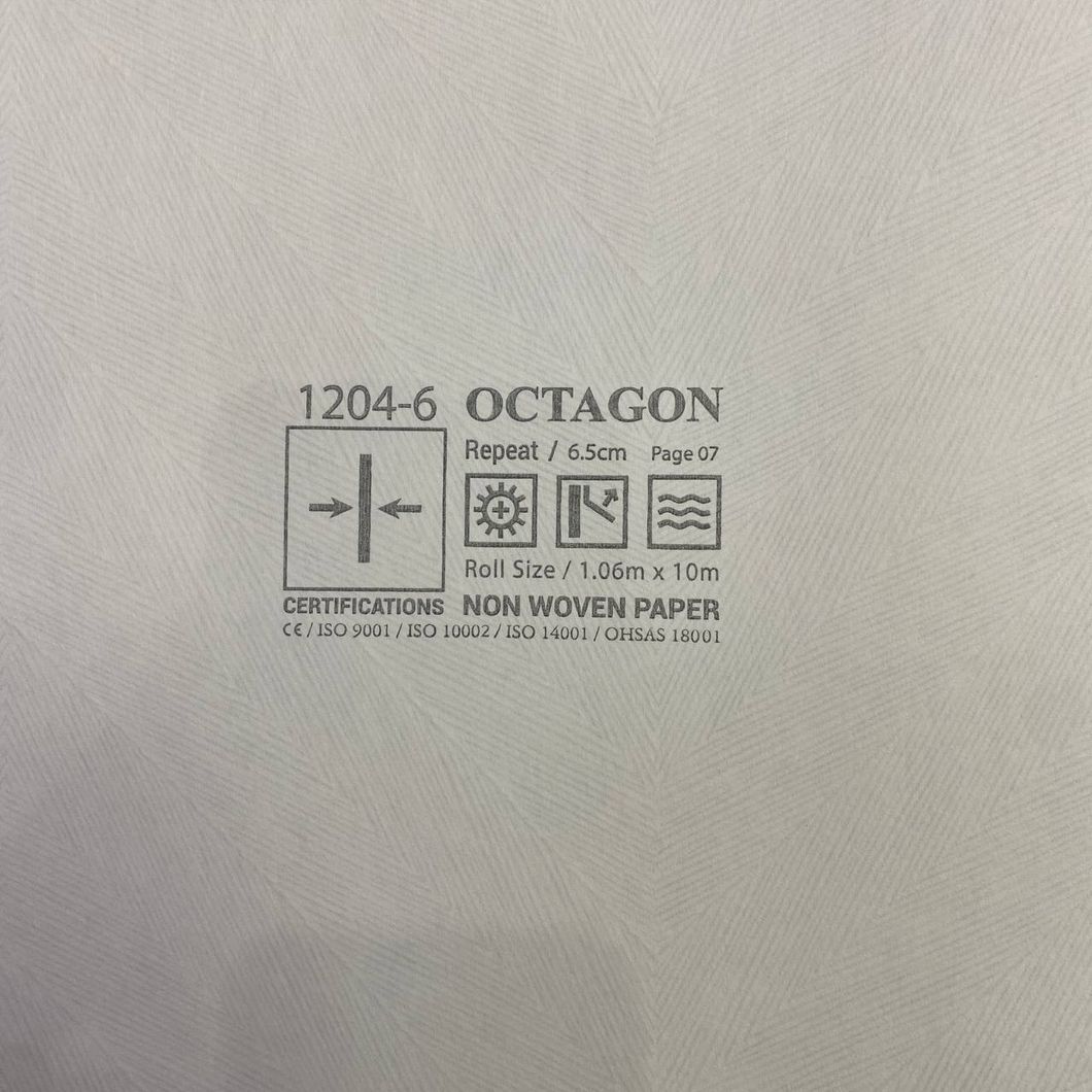 Шпалери вінілові на флізеліновій основі Octagon AdaWall сірий 1,06 х 10,05м (1204-6)