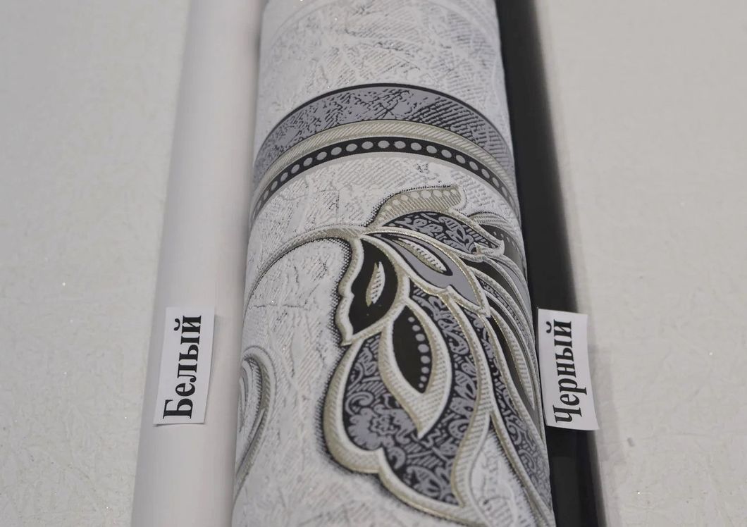 Шпалери вінілові на паперовій основі Слов'янські шпалери Comfort В53,4 Аврора 2 сірий 0,53 х 10,05м (5723-10)