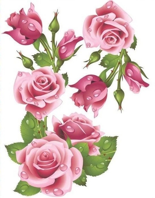 Наклейка декоративная Label №25 Роза розовая (9180 - 25)
