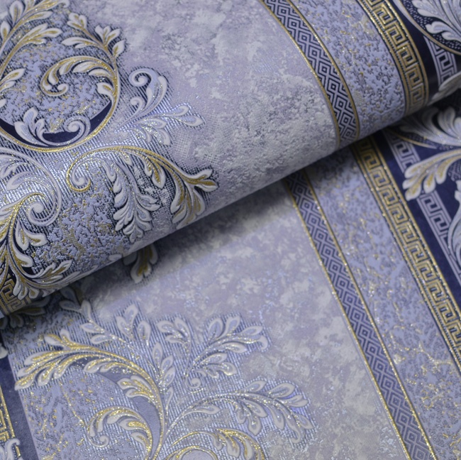 Шпалери вінілові на паперовій основі Слов'янські шпалери Comfort В53,4 Ріддер 2 синій 0,53 х 10,05м (5708-03)