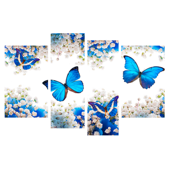 Картина модульна 4 частини Метелики 80 х 120 см (8357-А1)