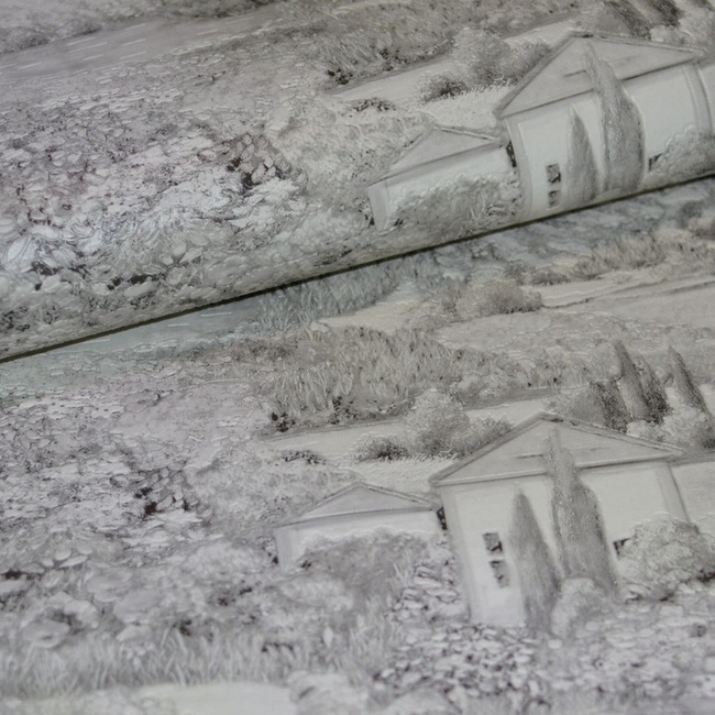 Шпалери вінілові на паперовій основі супер мийка Слов'янські шпалери B49.4 Моне сірий 0,53 х 10,05м (5561 - 10)