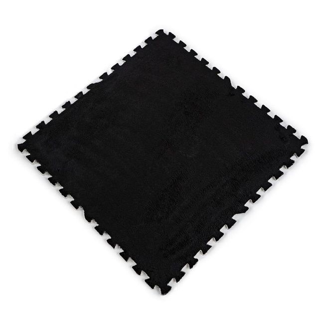 Підлога-пазл плюшевий ЧОРНИЙ 60*60*1cm (D) SW-00002079, Черный, Чорний