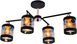 Люстра декоративна INTEREES IS DА5073/4B Black+Gold на 4 плафони, Черный