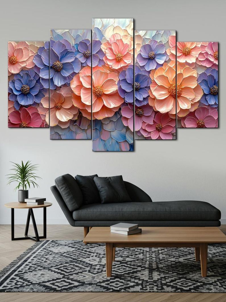 Модульна картина MAKO "Об'ємний букет " 80x125 см MK50558