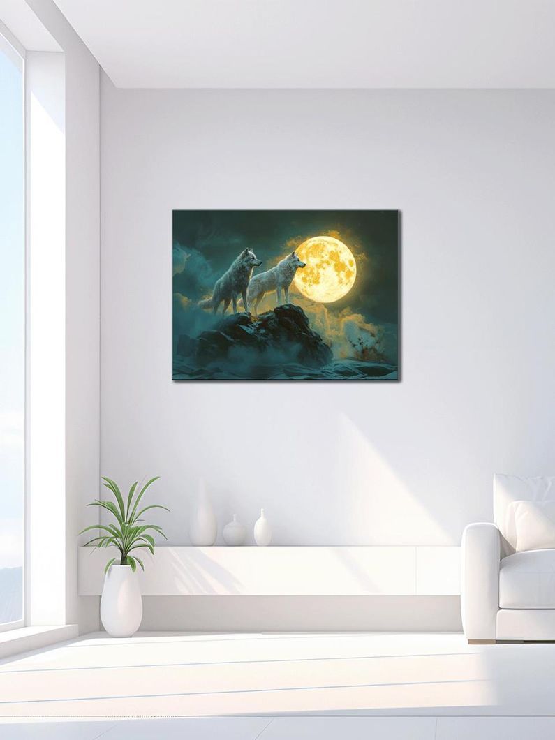 Картина на холсте МАKO "Волки под лунным сиянием" 50x70 см MK10614_5070