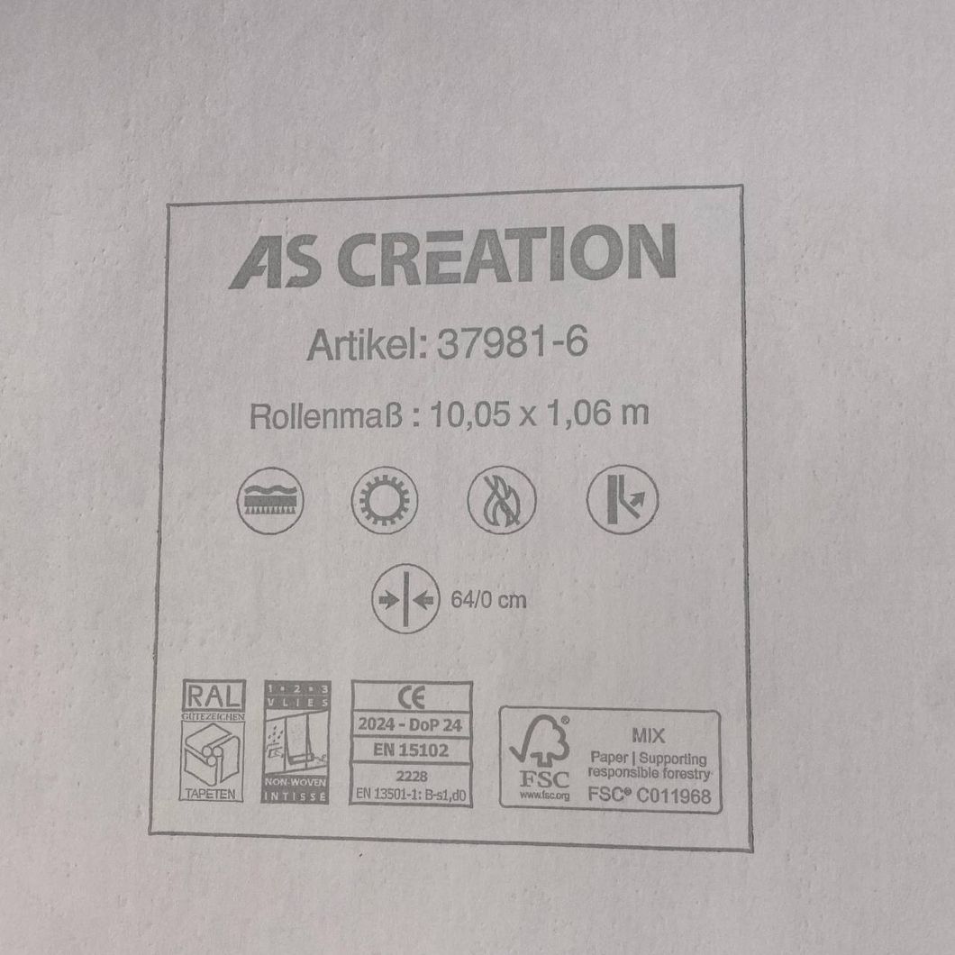 Шпалери вінілові на флізеліновій основі Білі AS Creation Remix 1,06 х 10,05м (37981-6)