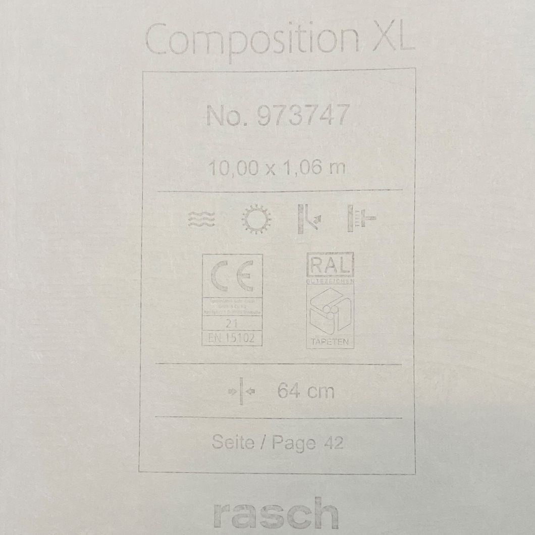 Шпалери вінілові на флізеліновій основі Rasch Composition синій 1,06 х 10,05м (973747)