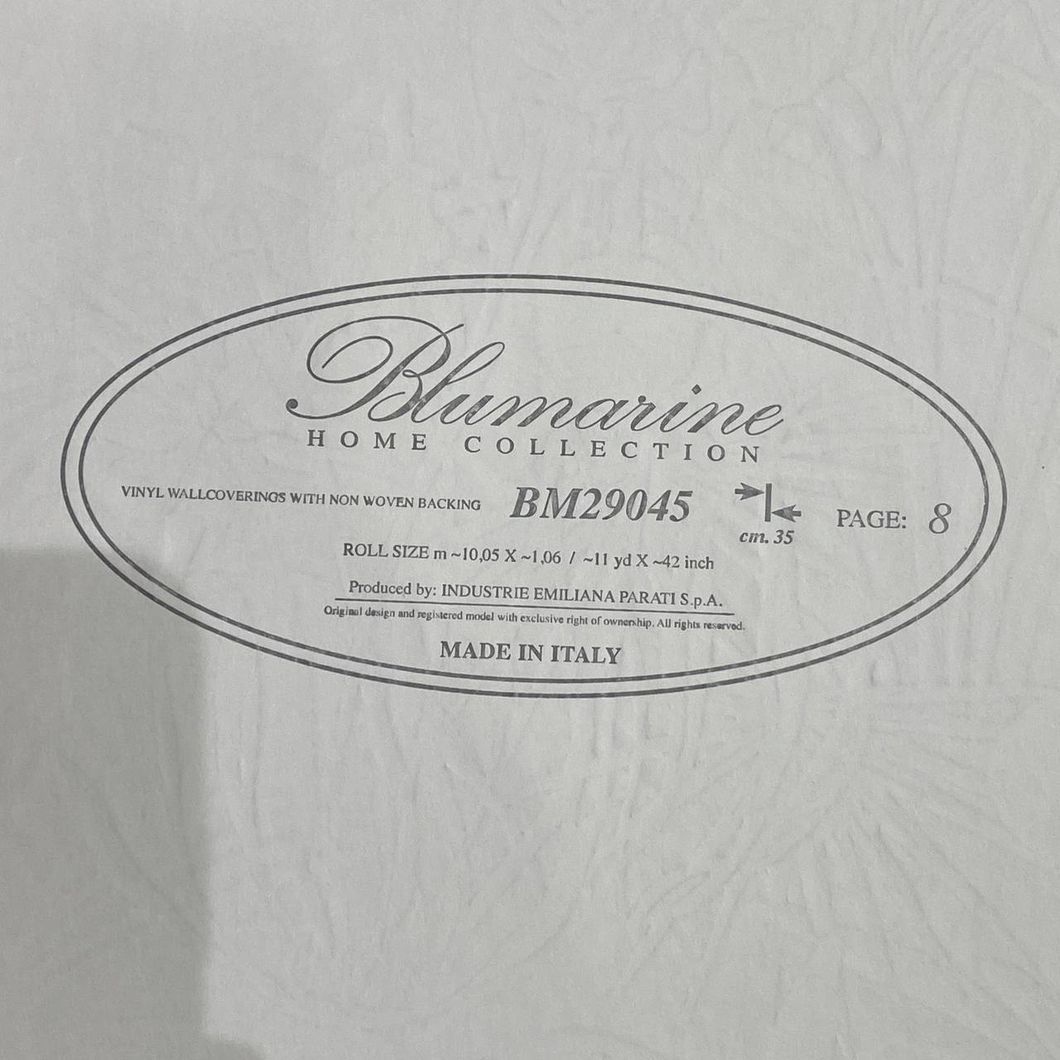 Обои виниловые на флизелиновой основе бежевый фон бежевые растения Blumarine 5 (Emiliana Parati) 1,06 х 10,05м (29045)