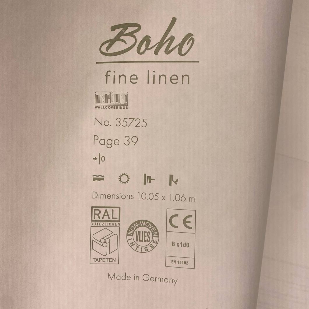 Шпалери вінілові на флізеліновій основі Marburg Boho коричневі 1,06 х 10,05м (35725)
