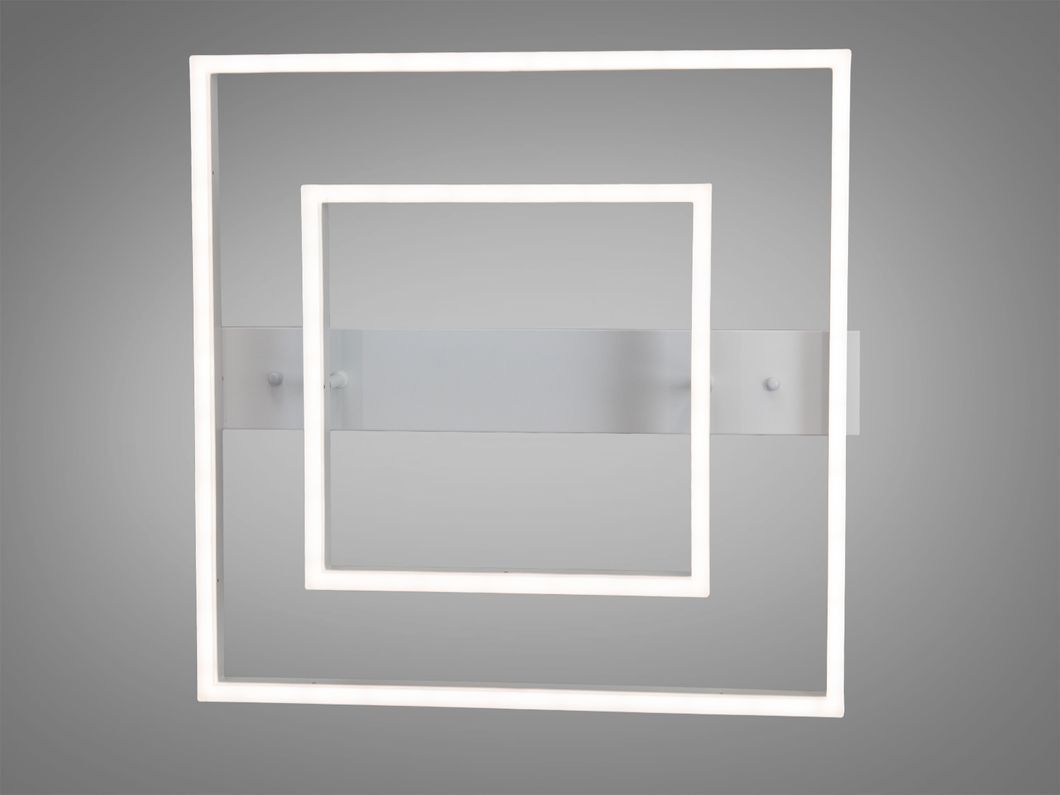 Стельова LED люстра 3 кільця 60Вт матовий хром