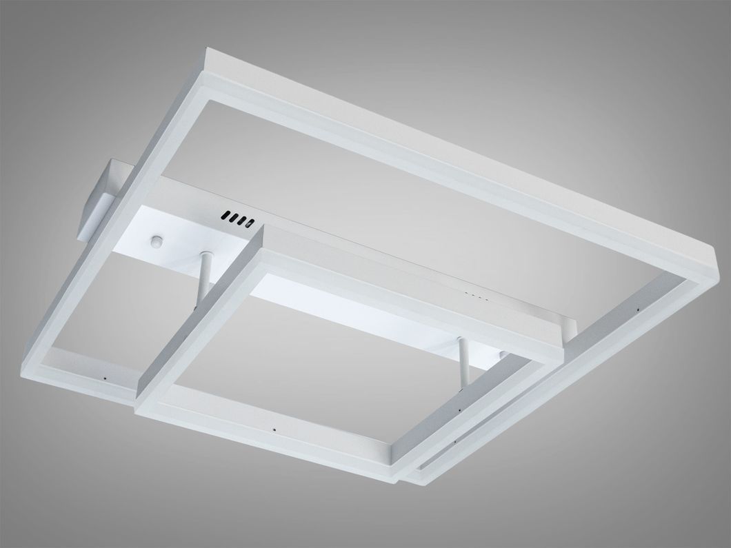 Стельова LED люстра 3 кільця 60Вт матовий хром