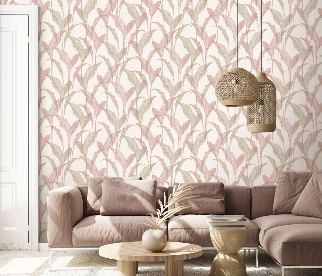 Шпалери вінілові на флізеліновій основі Erismann Elle Decoration рожевий 1,06 х 10,05м (12117-05)