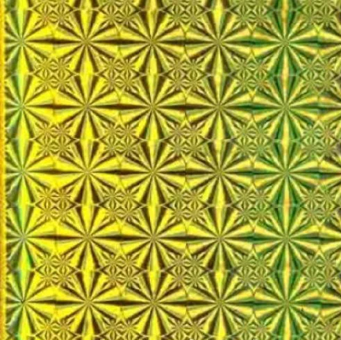 Самоклейка декоративна голограма Hongda Сніжинки золотистий 0,45 х 15м (1016), Золотий, Золотий
