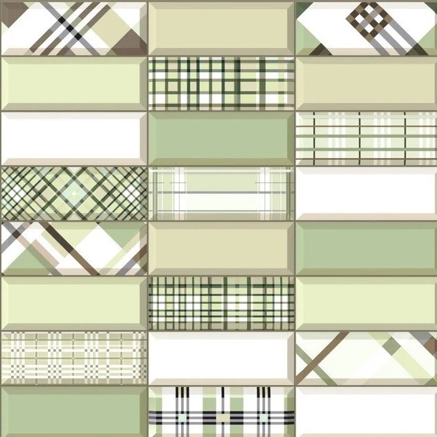 Панель стінова декоративна пластикова плитка ПВХ "Імпровізація зелена" 957 мм х 477 мм (254из), Зелений, Зелений