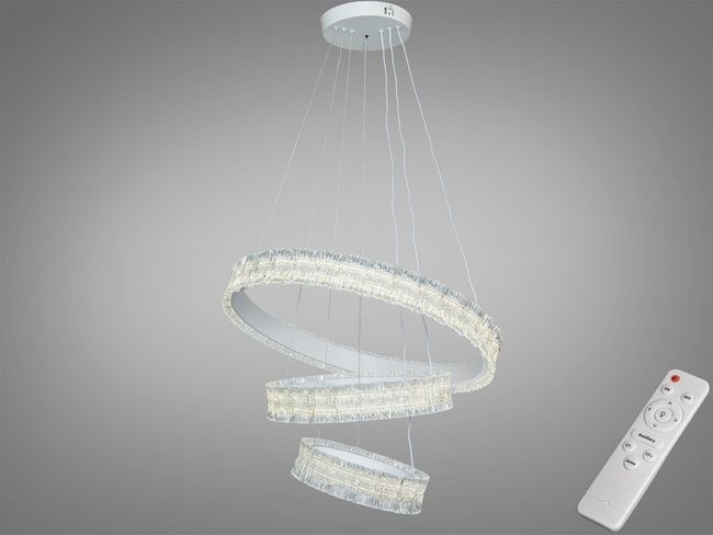 Люстра LED підвісна чорна 140Вт пульт до 25м&sup2;