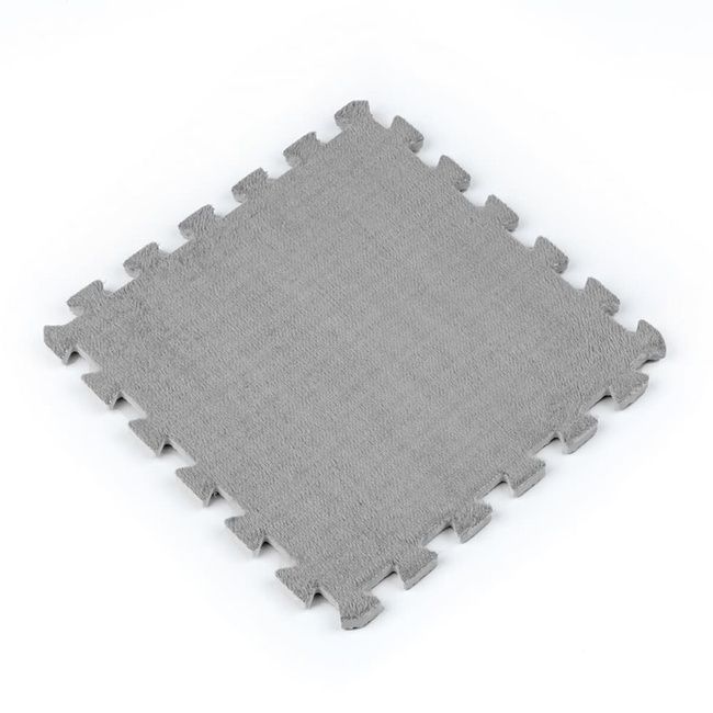 Підлога-пазл плюшевий СВІТЛО-СІРИЙ 30*30*1cm (D) SW-00002080, Світло-сірий, Світло-сірий