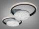 Люстра LED кольца белая черная 58W диммер 2+2