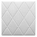 Самоклеюча декоративна настінно-стельова 3D панель 700х700х7мм (162), Білий, Білий