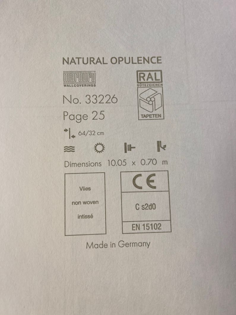 Шпалери вінілові на флізеліновій основі Marburg Natural Opulence сірий 0,70 х 10,05м (33226)