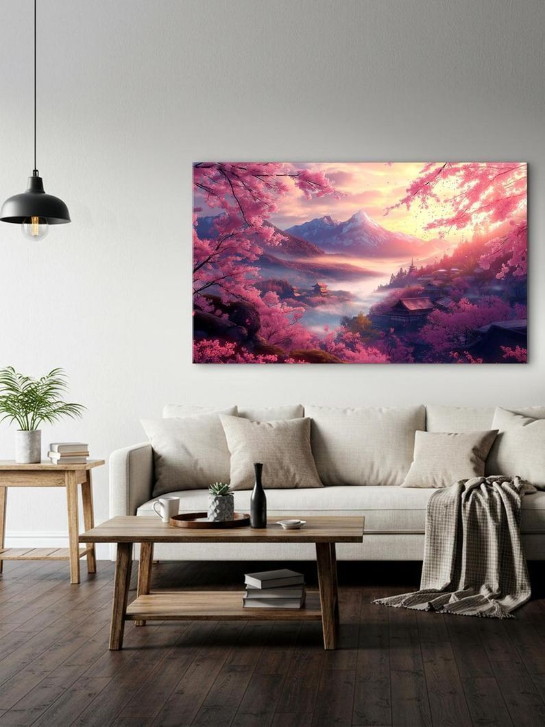 Картина на холсте МАKO "Нежная Сакура " 60x100 см MK10527