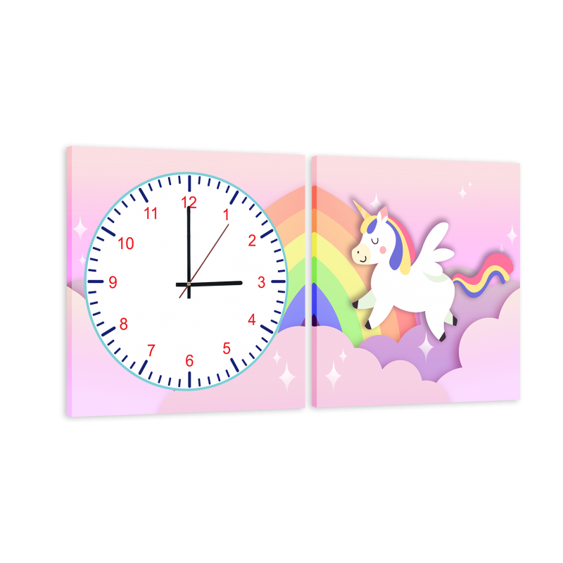Часы модульная картина Пони 29 см х 60 см (3796 - МС - 24)